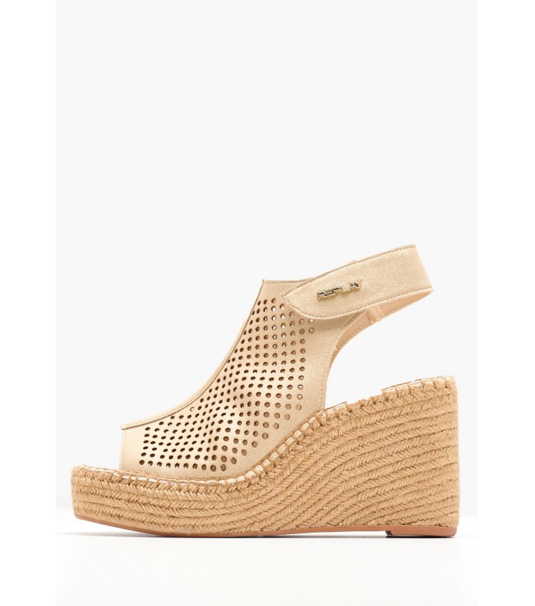 Women Platforms High Jess.Perf Gold Fabric Replay