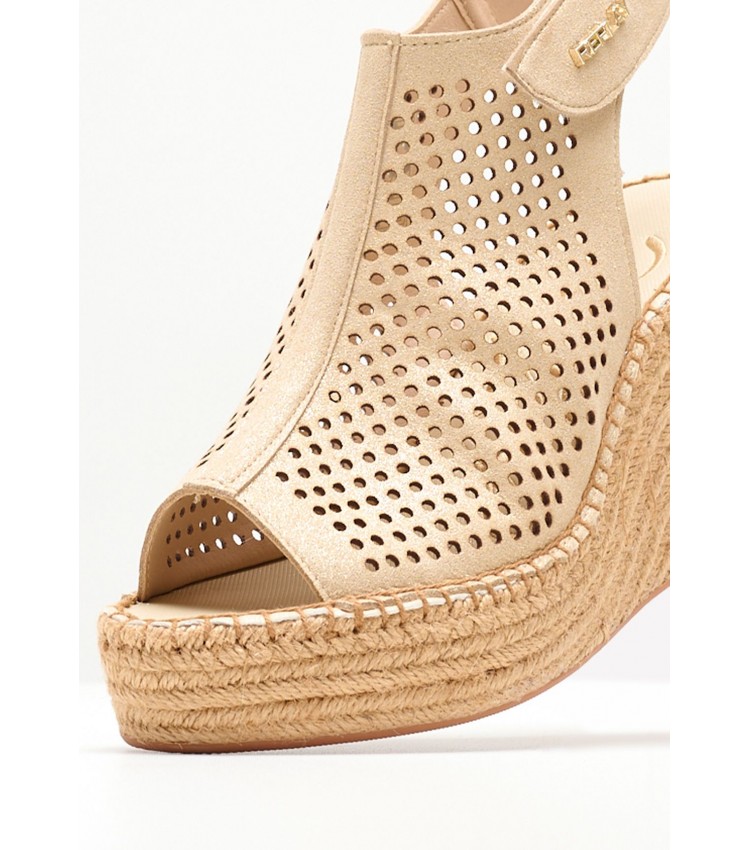 Women Platforms High Jess.Perf Gold Fabric Replay