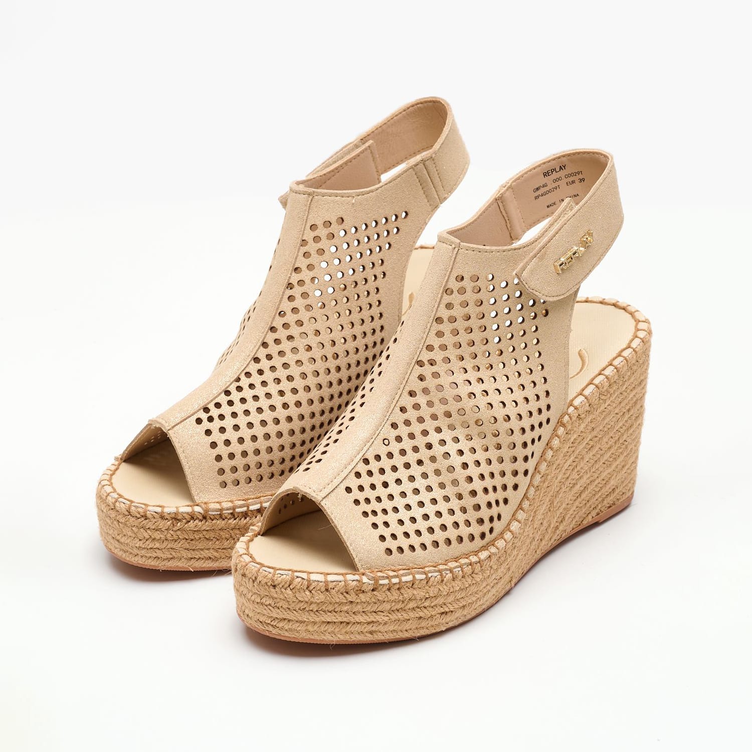 Women Platforms High Jess.Perf Gold Fabric Replay Women Platforms High Jess.Perf Gold Fabric Replay
