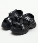 Women Sandals Juyce.Buckle Black Fabric Replay