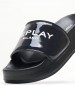 Women Flip Flops & Sandals Lotty.Iride Black ECOleather Replay