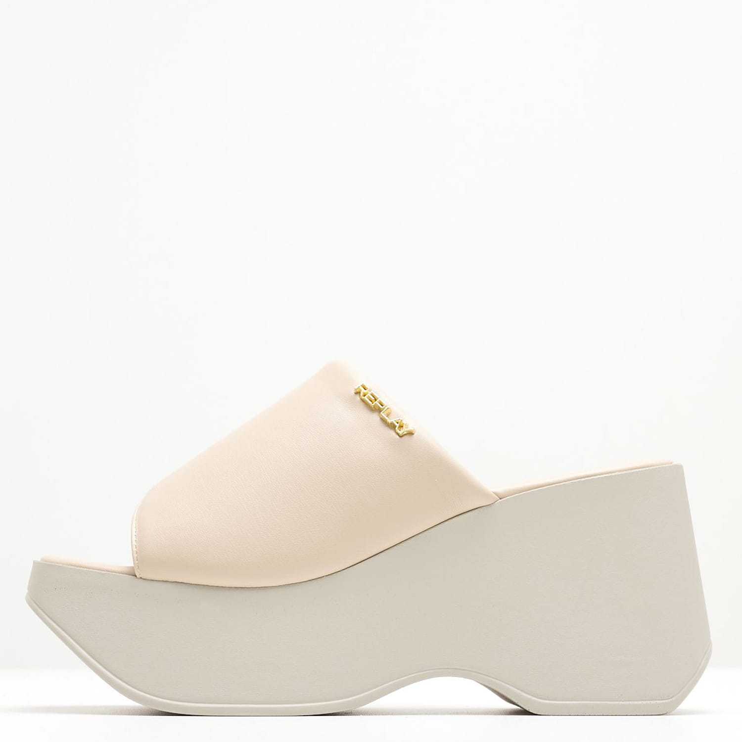 Women Mules Malva.Block Beige ECOleather Replay