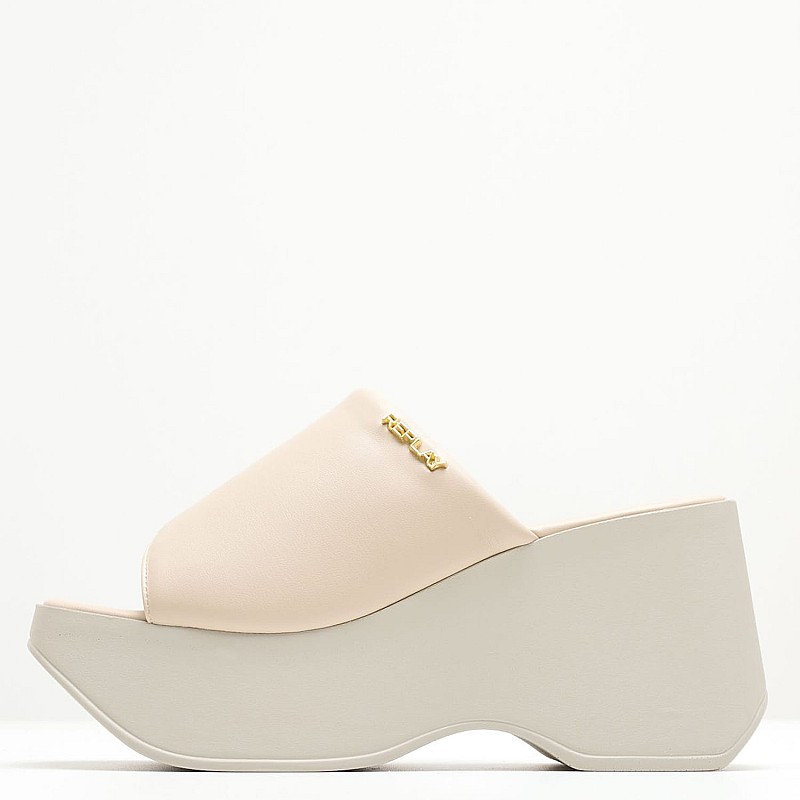 Γυναικεία Mules Malva.Block Μπεζ ECOleather Replay