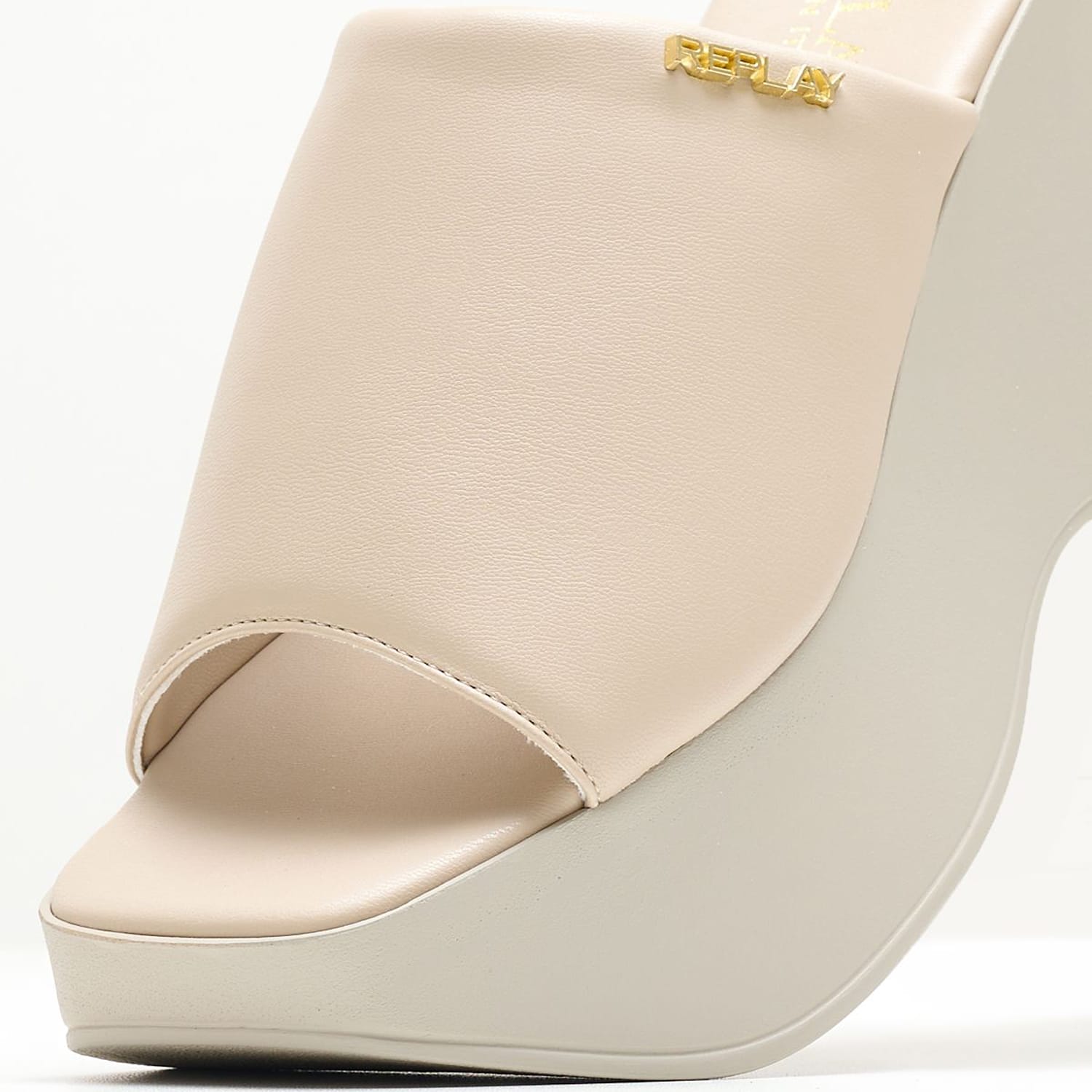 Women Mules Malva.Block Beige ECOleather Replay
