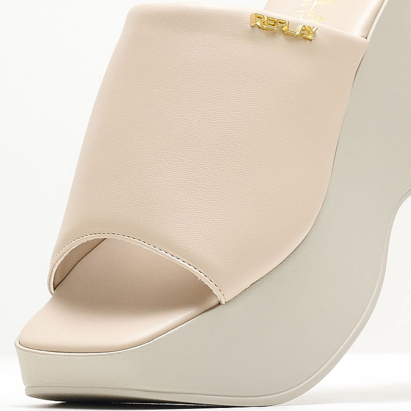 Γυναικεία Mules Malva.Block Μπεζ ECOleather Replay