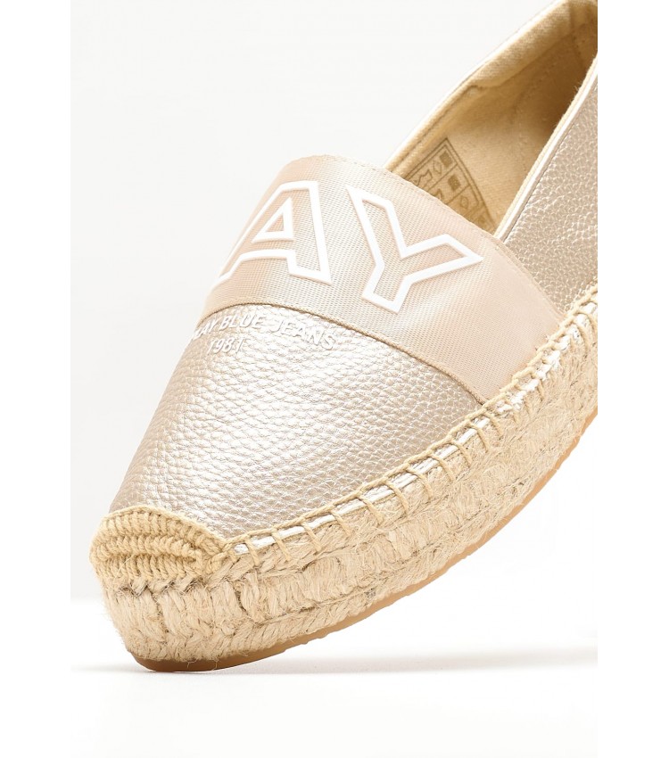 Women Espadrilles Nash.Rep2 Gold ECOleather Replay