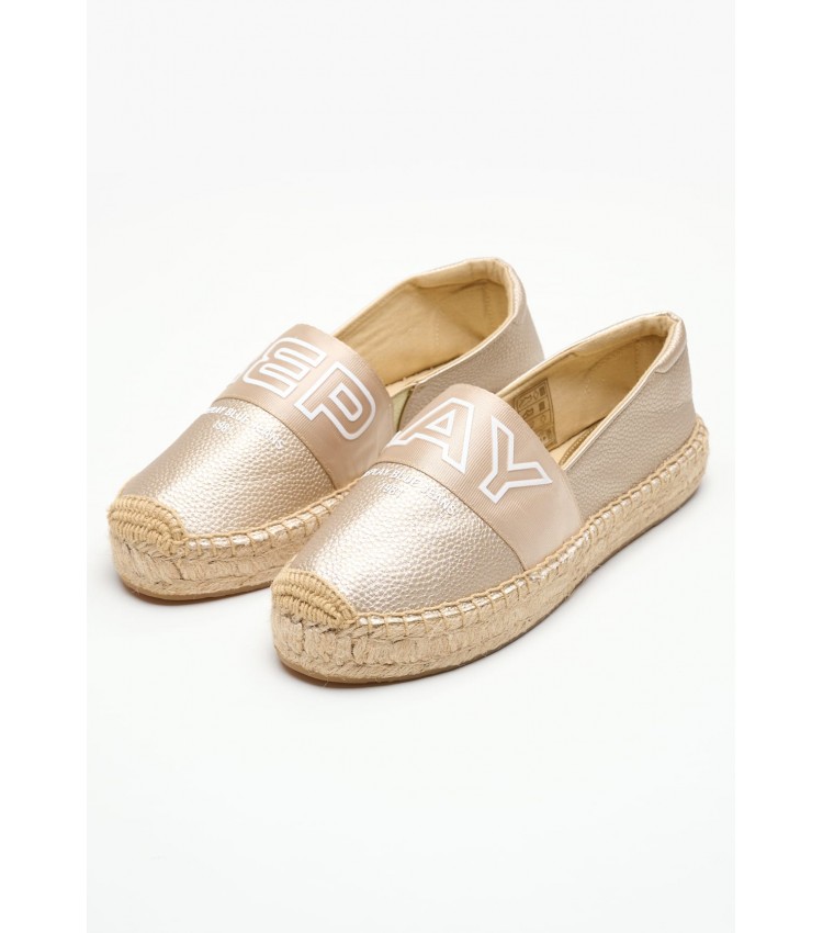 Women Espadrilles Nash.Rep2 Gold ECOleather Replay