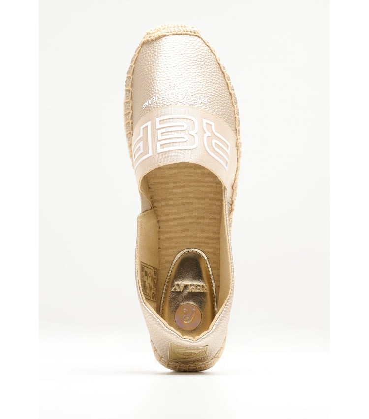 Women Espadrilles Nash.Rep2 Gold ECOleather Replay