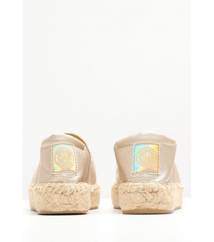 Women Espadrilles Nash.Rep2 Gold ECOleather Replay