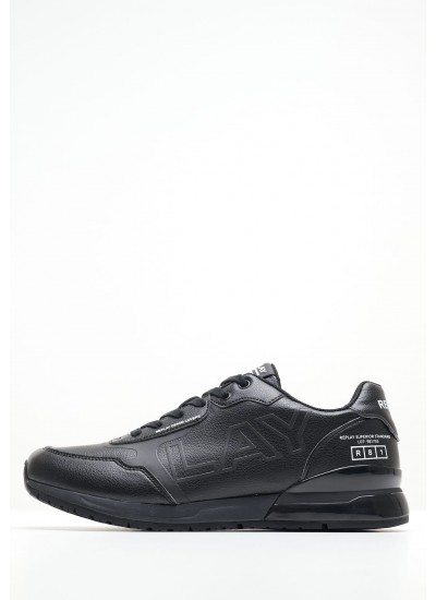 Ανδρικά Μοκασίνια S6890.EPS Μαύρο Δέρμα Boss shoes