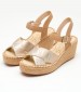 Women Platforms Low Susan.Cross Gold ECOleather Replay