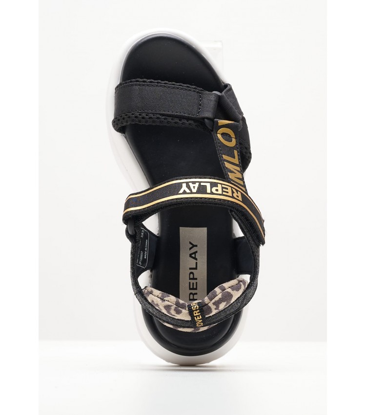 Kids Flip Flops & Sandals Tempura.Jr1 Black Fabric Replay