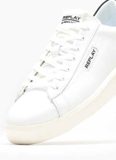 Ανδρικά Παπούτσια Casual Vibo.Carry Άσπρο Δέρμα Guess