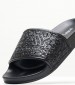 Women Flip Flops & Sandals Up.Patch Black Glitter Replay