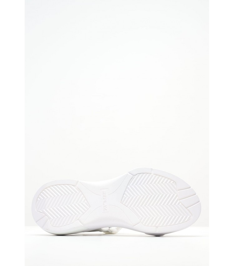 Women Sandals Wellow White Fabric Replay