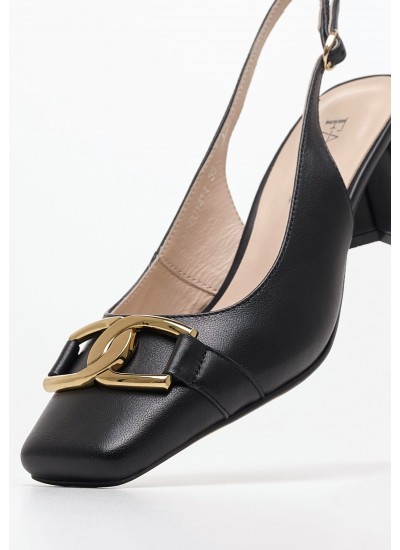 Women Flats 04.561 Black Leather MAKIS KOTRIS