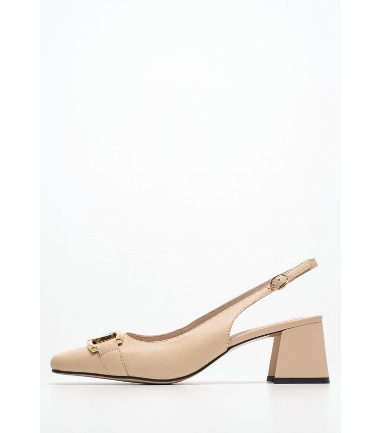 Women Pumps & Peeptoes Low 116001411 Beige Leather Mortoglou