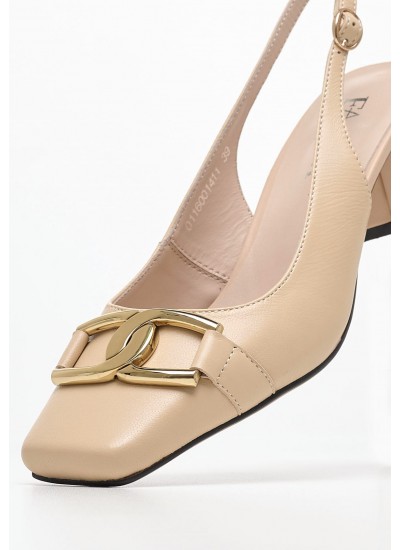 Women Pumps & Peeptoes Low 116001411 Beige Leather Mortoglou