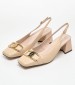 Women Pumps & Peeptoes Low 116001411 Beige Leather Mortoglou