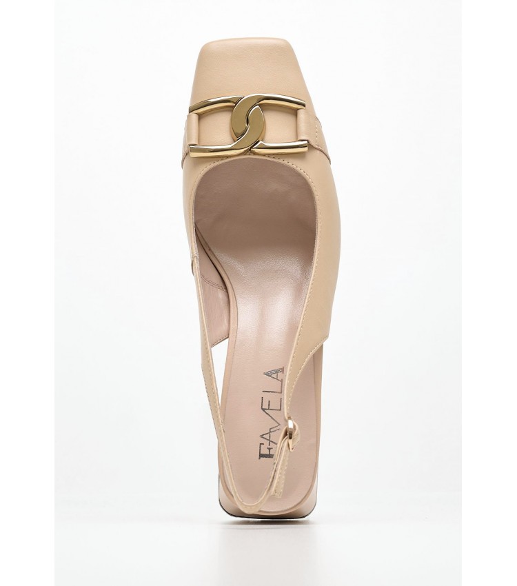 Women Pumps & Peeptoes Low 116001411 Beige Leather Mortoglou