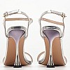 Women Sandals 116001447 Silver Leather Mortoglou Women Sandals 116001447 Silver Leather Mortoglou