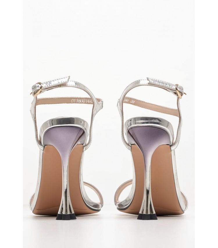 Women Sandals 116001447 Silver Leather Mortoglou