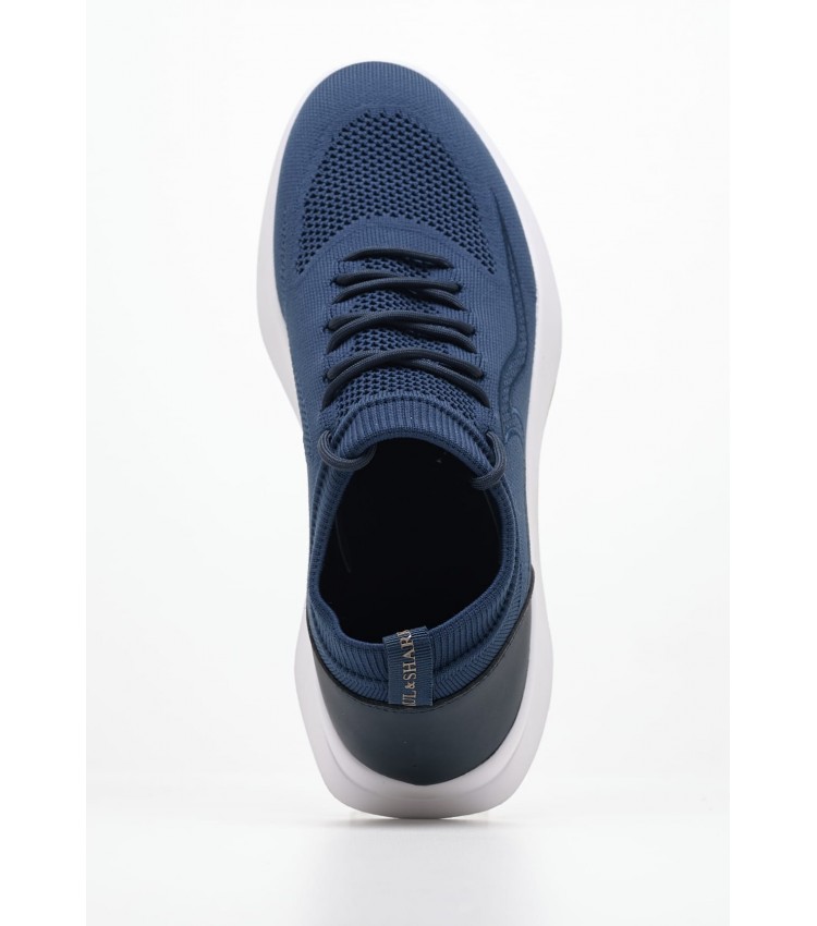 Men Casual Shoes 24418005 Blue Fabric Paul & Shark