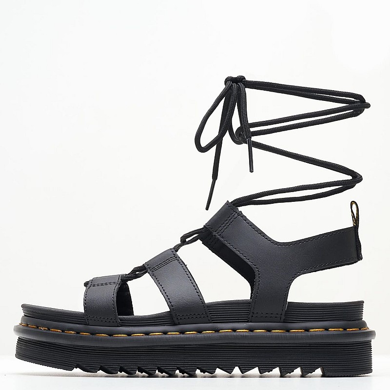 Women Platforms Low Nartilla Black Leather Dr. Martens