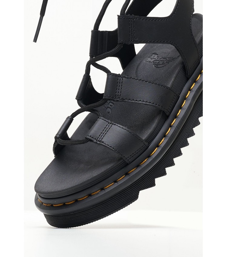 Women Platforms Low Nartilla Black Leather Dr. Martens