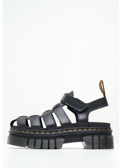 Women Sandals Ricki.Fisherman Black Leather Dr. Martens