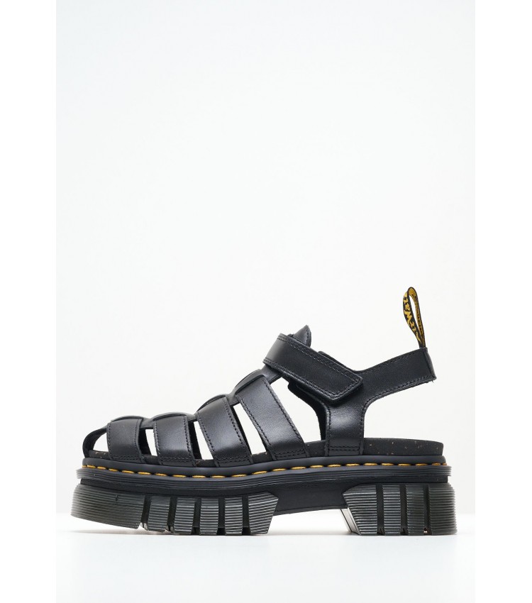 Women Sandals Ricki.Fisherman Black Leather Dr. Martens