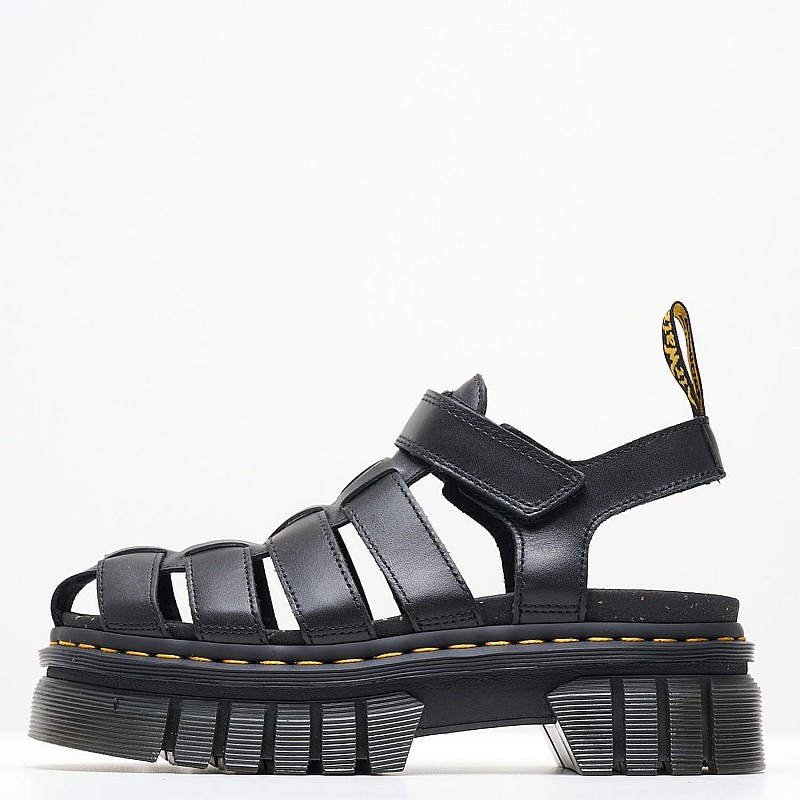 Women Sandals Ricki.Fisherman Black Leather Dr. Martens