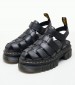 Women Sandals Ricki.Fisherman Black Leather Dr. Martens