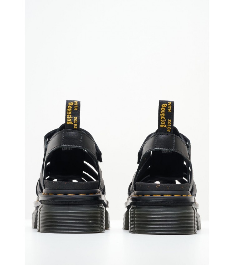 Women Sandals Ricki.Fisherman Black Leather Dr. Martens