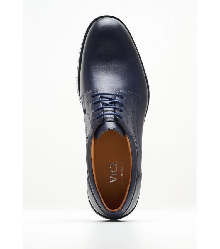 Men Shoes 49202 Blue Leather Vice