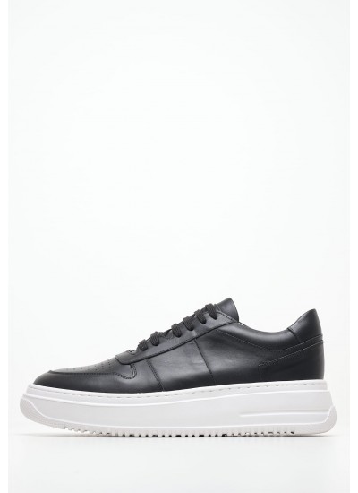 Men Casual Shoes 49304 Black Leather Vice