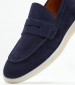 Men Moccasins 49411 Blue Buckskin Vice