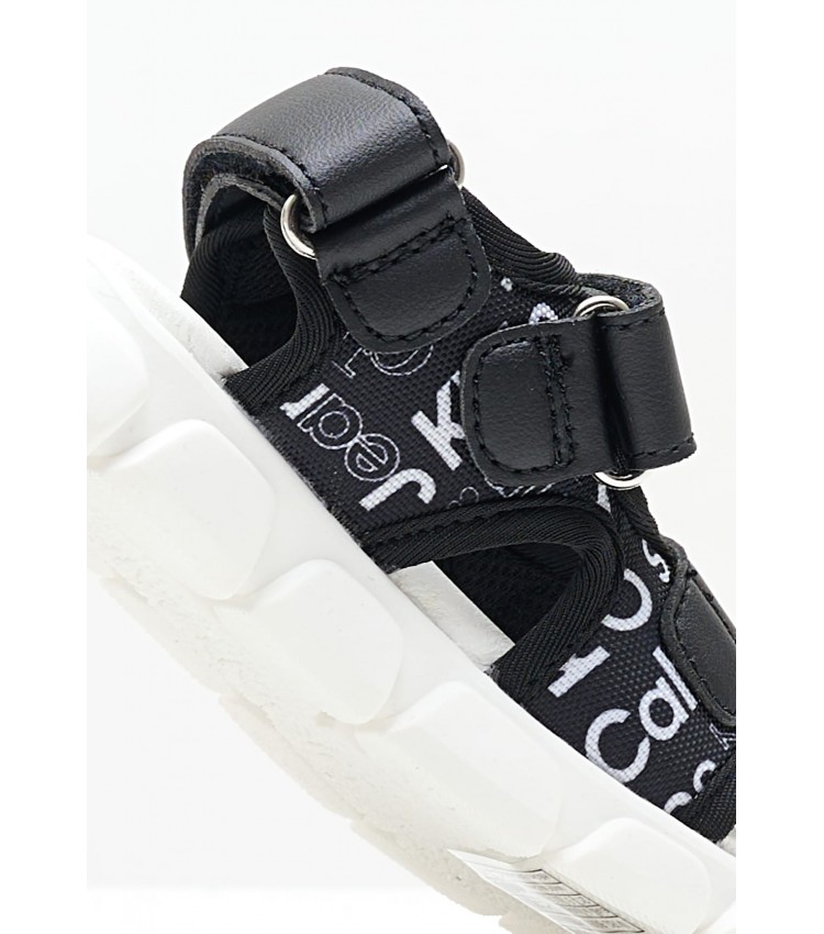 Kids Flip Flops & Sandals Aop.Sandal Black ECOleather Calvin Klein