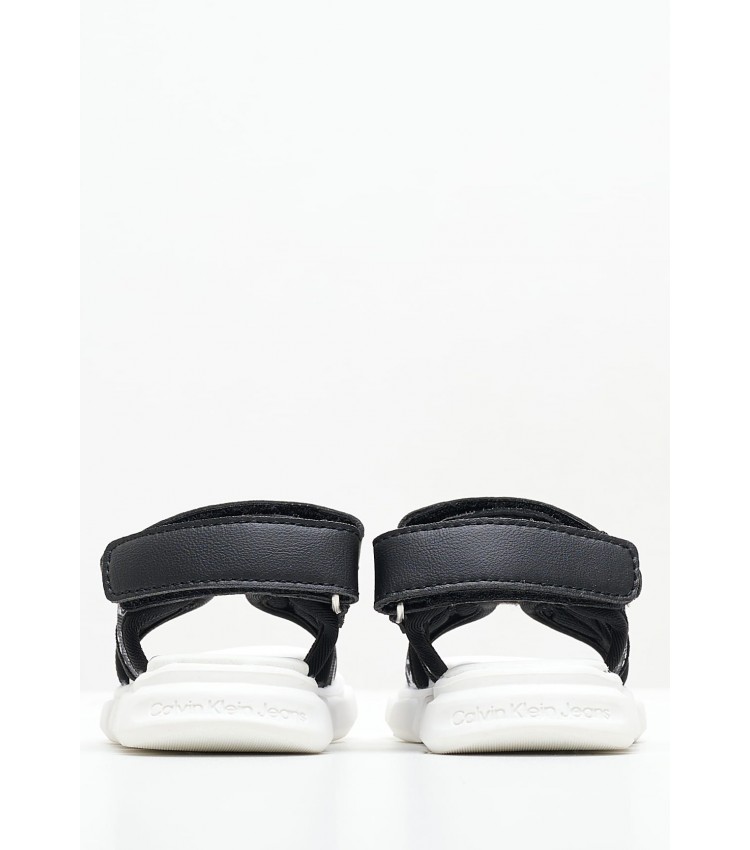 Kids Flip Flops & Sandals Aop.Sandal Black ECOleather Calvin Klein