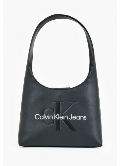 Women Bags Arch.Bag22 Black ECOleather Calvin Klein