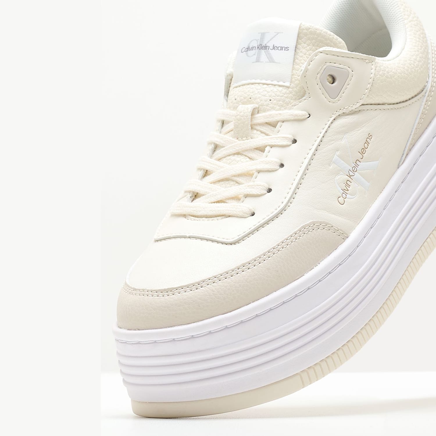 Γυναικεία Παπούτσια Casual Bold.Flat Μπεζ Δέρμα Calvin Klein