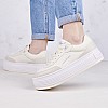 Γυναικεία Παπούτσια Casual Bold.Flat Μπεζ Δέρμα Calvin Klein Γυναικεία Παπούτσια Casual Bold.Flat Μπεζ Δέρμα Calvin Klein