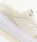 Women Casual Shoes Bold.Flat Beige Leather Calvin Klein