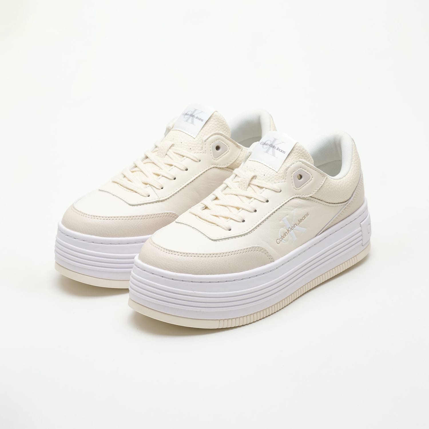 Γυναικεία Παπούτσια Casual Bold.Flat Μπεζ Δέρμα Calvin Klein Γυναικεία Παπούτσια Casual Bold.Flat Μπεζ Δέρμα Calvin Klein