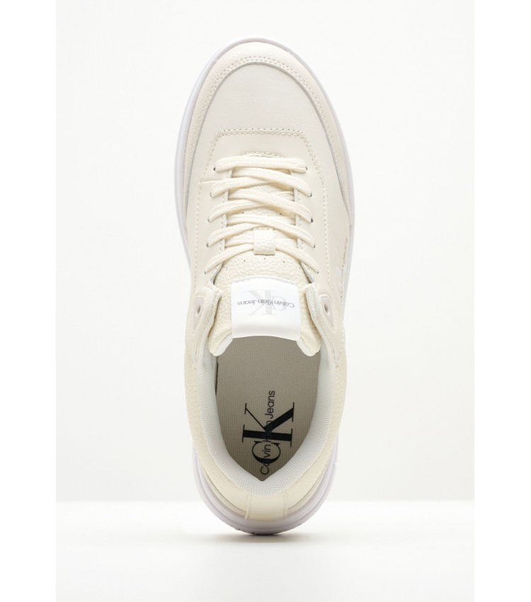 Γυναικεία Παπούτσια Casual Bold.Flat Μπεζ Δέρμα Calvin Klein