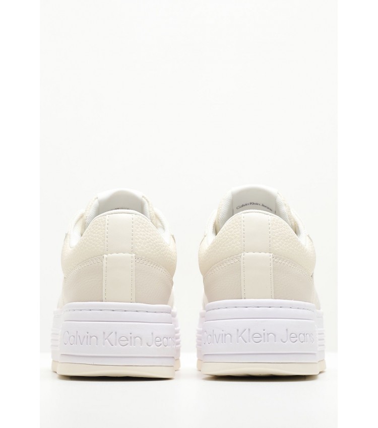 Γυναικεία Παπούτσια Casual Bold.Flat Μπεζ Δέρμα Calvin Klein