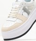 Women Casual Shoes Bold.Mix White Leather Calvin Klein