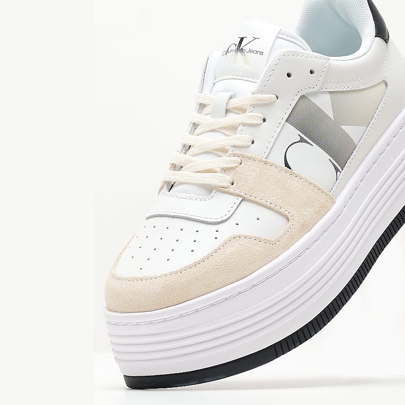 Γυναικεία Παπούτσια Casual Bold.Mix Άσπρο Δέρμα Calvin Klein
