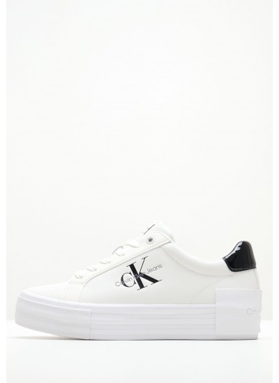 Women Casual Shoes Essential.Elevated White Leather Tommy Hilfiger