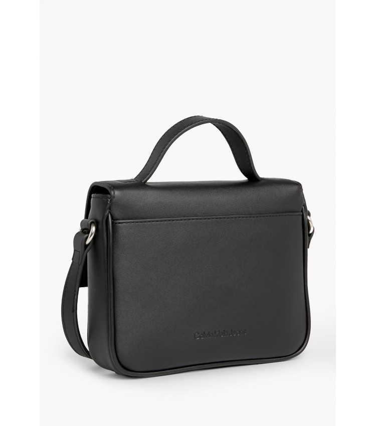 Women Bags Boxy.Flap Black ECOleather Calvin Klein